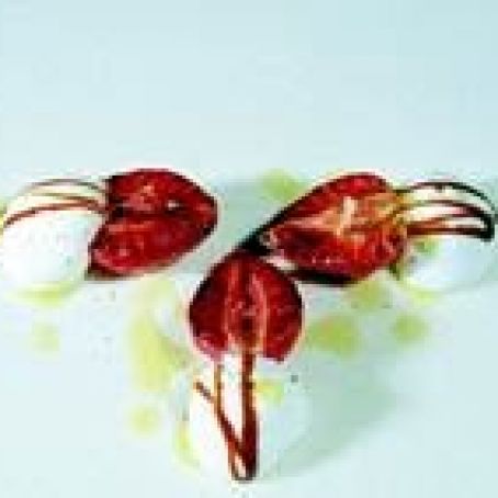 Grilled Strawberries with Goat Milk Foam and Modena Balsamic Vinegar