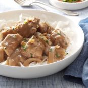 Pork Satay with Rice Noodles