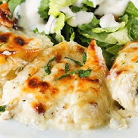 Cheesy Chicken Alfredo Stuffed Shells