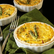 Vegan Sun-Dried Tomato and Asparagus Quiche