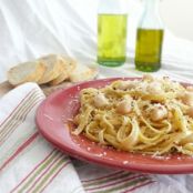 Sage-Infused Brown Butter Linguine and Scallops