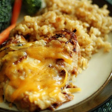 Easy Cheesy Chicken & Rice Bake
