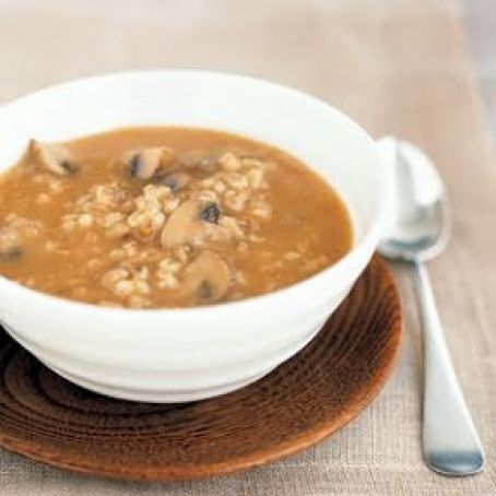 Savory Barley Soup with Wild Mushrooms and Thyme