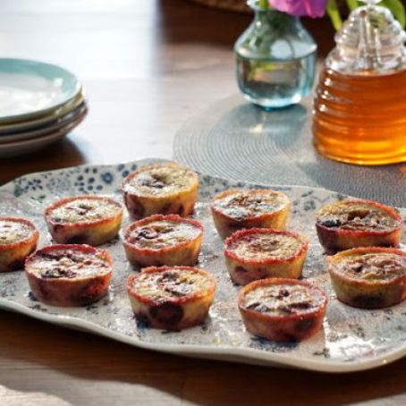 Banana Cherry Custard Muffins