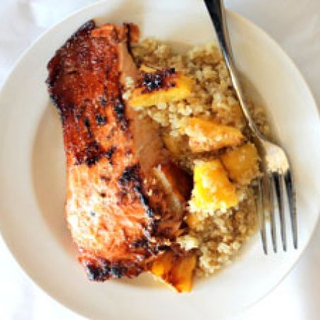 Seafood - Brown Sugar/Honey Salmon & Carmelized Pineapple Quinoa