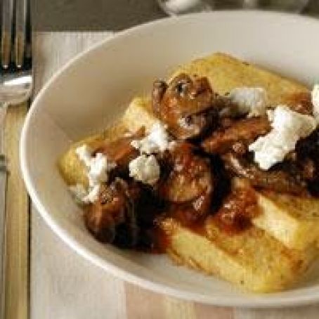 Broiled Polenta with Mushroom Ragout