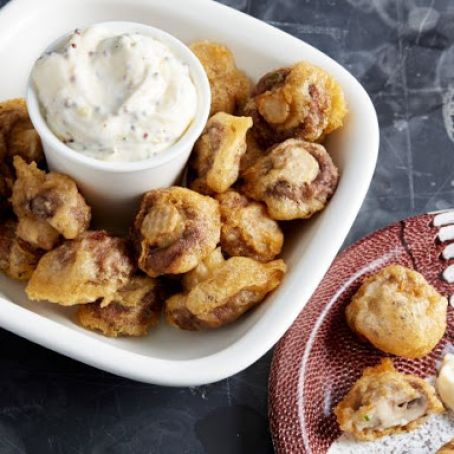 Beer-Battered Cremini Mushrooms