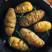 Hasselback Potatoes with Easy Garlic Confit
