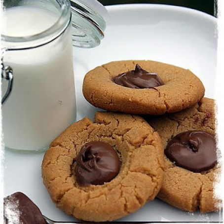 cookie - Peanut Butter and Nutella Thumbprint