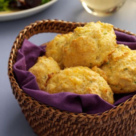 Cornmeal-Chive Drop Biscuits Recipe