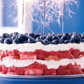 Red, White, and Blue Berry Trifle