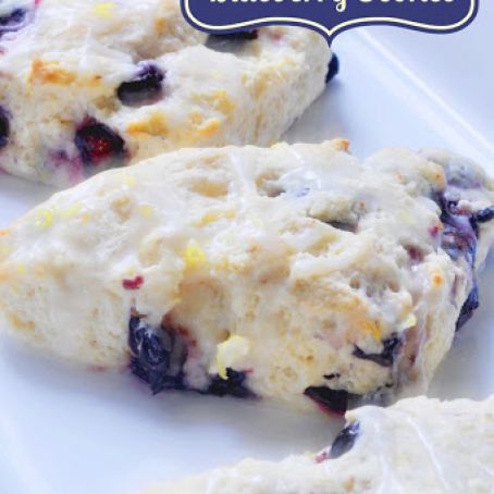 Glazed Lemon Blueberry Scones