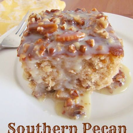 Southern Pecan Praline Cake with Butter Sauce