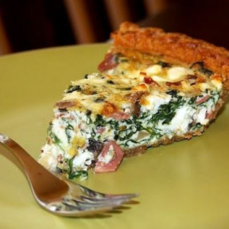 TART - Spinach, Mushroom, Turkey Bacon, Feta Quiche