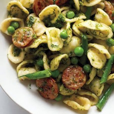 Pesto Orecchiette With Chicken Sausage