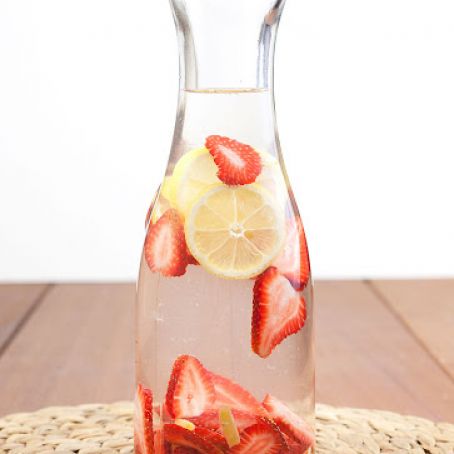 Strawberry Lemon and Ginger Infused Water