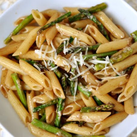 Penne with Roasted Asparagus and Balsamic Butter
