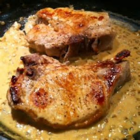 VEAL CHOPS WITH DOUBLE-MUSTARD SAUCE
