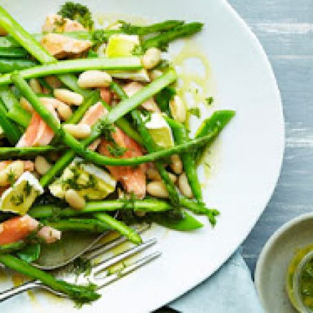BEAN****Cannellini & Salmon Salad with Asparagus & Dill