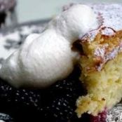 Angle Cake with Blackberries
