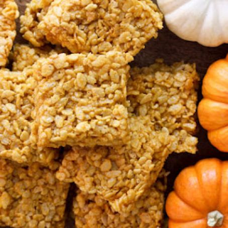 Pumpkin Spice Rice Krispie Bars