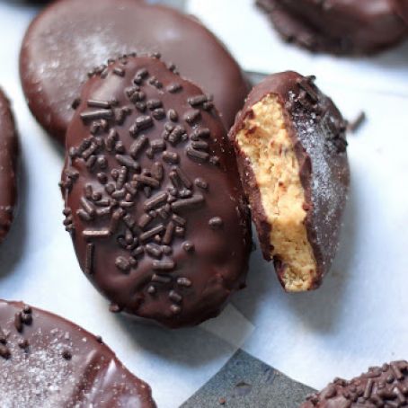 Salted Chocolate Covered Peanut Butter Eggs