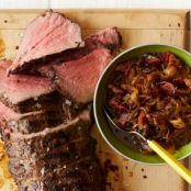 Peppered Beef Tenderloin with Bacon-Onion Jam