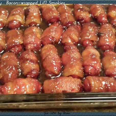 BACON WRAPPED SMOKIES WITH BROWN SUGAR AND BUTTER
