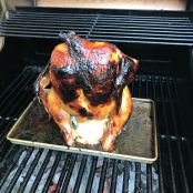 Sittin Chicken with BBQ Sauce & Beer