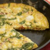 Breakfast (Shrimp, Spinach, Tomato & Goat Cheese Frittata)
