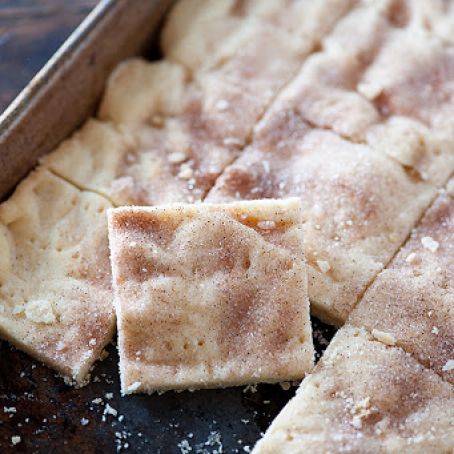 Cinnamon Sugar Shortbread Cookie Bars