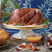 Pecan Spice Cake with Caramel-Rum Glaze