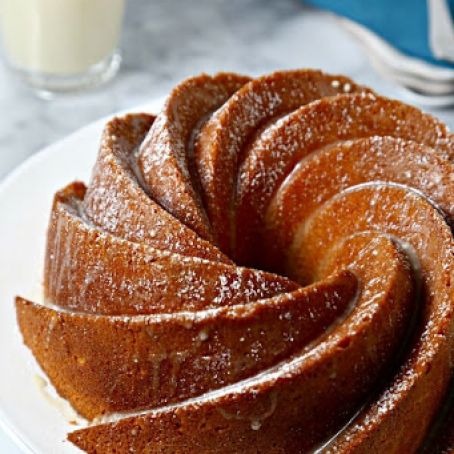 Bourbon Soaked Eggnog Cake