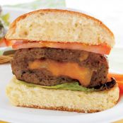 American Cheese Stuffed Cheese Burgers