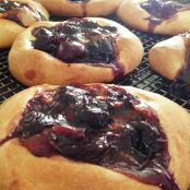 Brioche Circles with Brie and Cherries