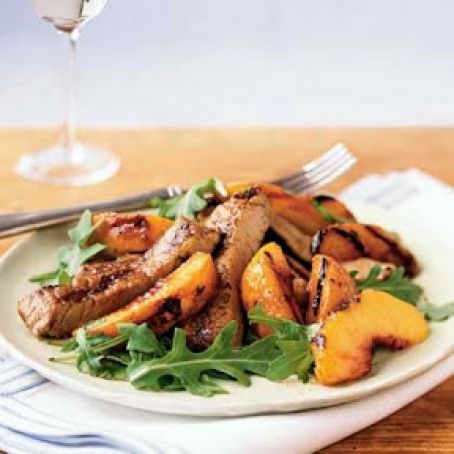 Grilled Peaches and Pork