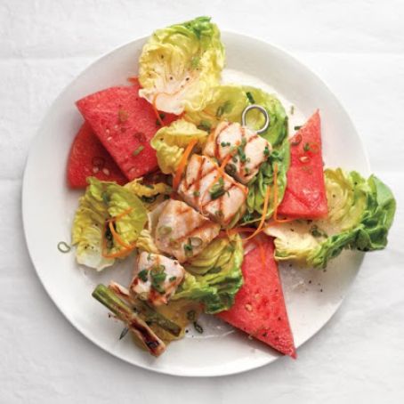 Swordfish with Watermelon and Lime-Ginger Citronette