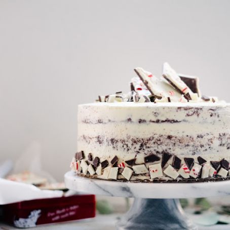 Peppermint Bark Chocolate Cake