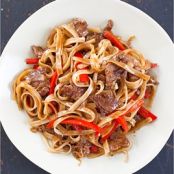 Stir-Fried Beef and Rice Noodles