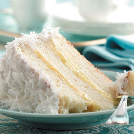 Lemon-Filled Coconut Cake
