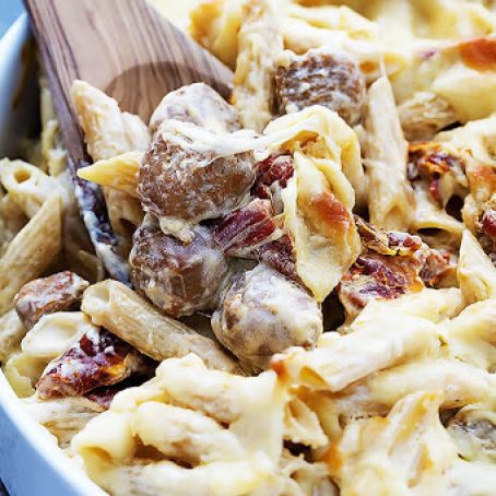 Baked Cheesy Sausage Penne