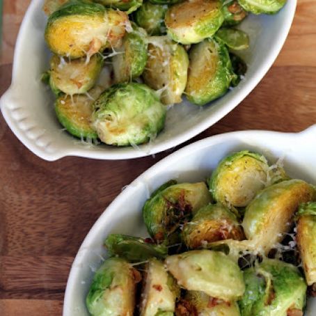Lemon Garlic Brussels Sprouts
