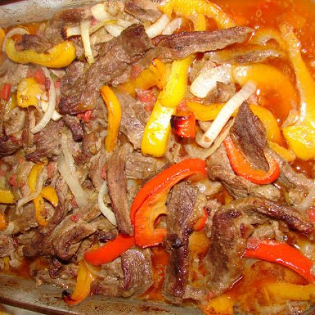 Oven Baked Steak Fajitas