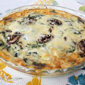 CRUSTLESS MUSHROOM SPINACH PIE