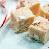 White Chocolate Peppermint Marshmallow Fudge