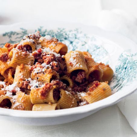 Rigatoni with Spicy Calabrese-Style Pork Ragu