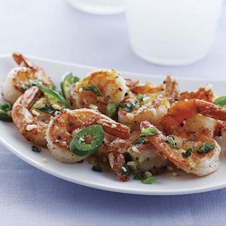 Salt-and-Pepper Shrimp with Garlic and Chile