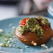 Olive-Semolina Waffles