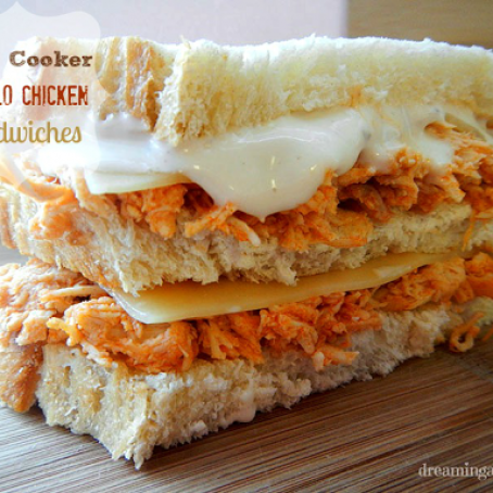 Chicken Wing Crockpot sandwiches