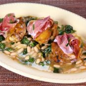 Braised Chicken with White Beans & Spinach